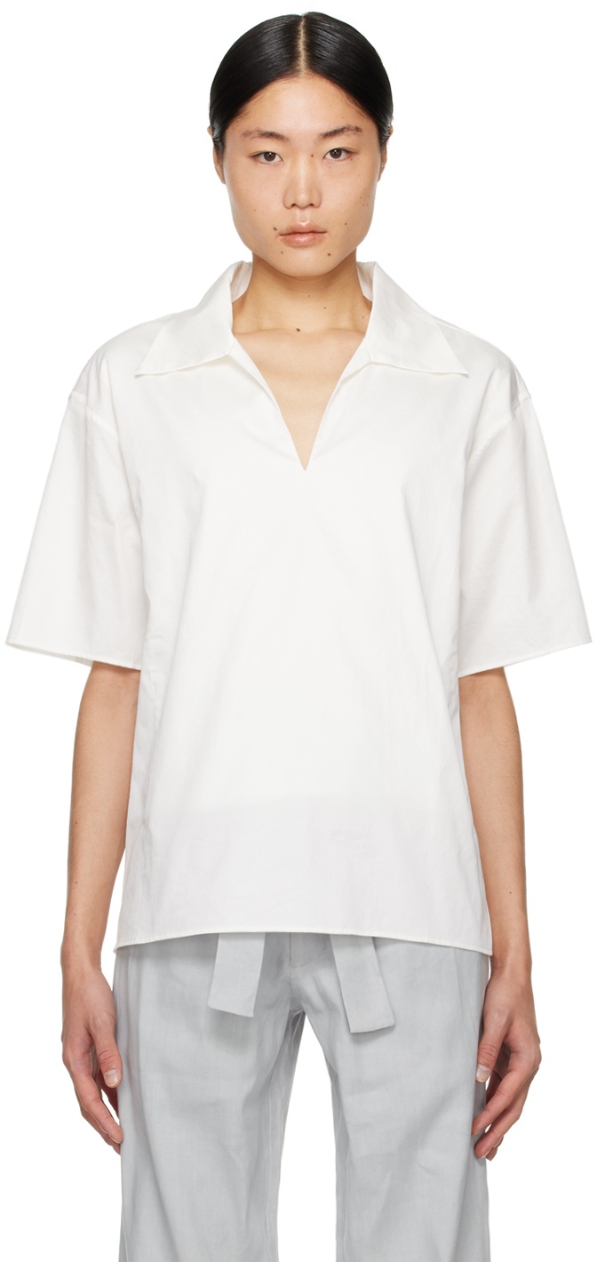 COMMAS White Spread Collar Shirt Commas
