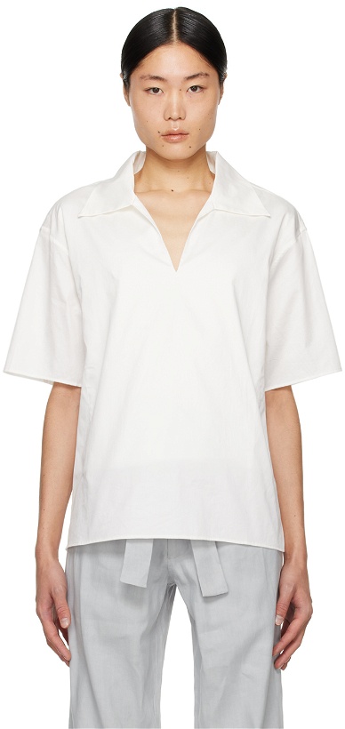 Photo: COMMAS White Spread Collar Shirt