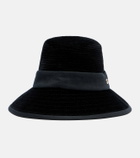 Valentino VLogo velvet-trimmed cotton hat