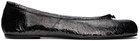 Maison Margiela Gunmetal Tabi Broken Mirror Ballerina Flats