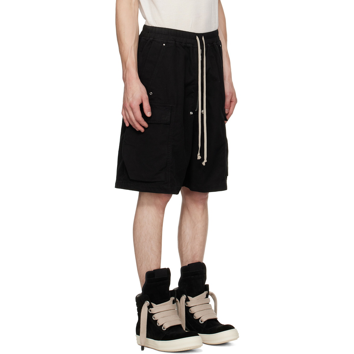 Rick Owens DRKSHDW Black Tower Cargobela Shorts