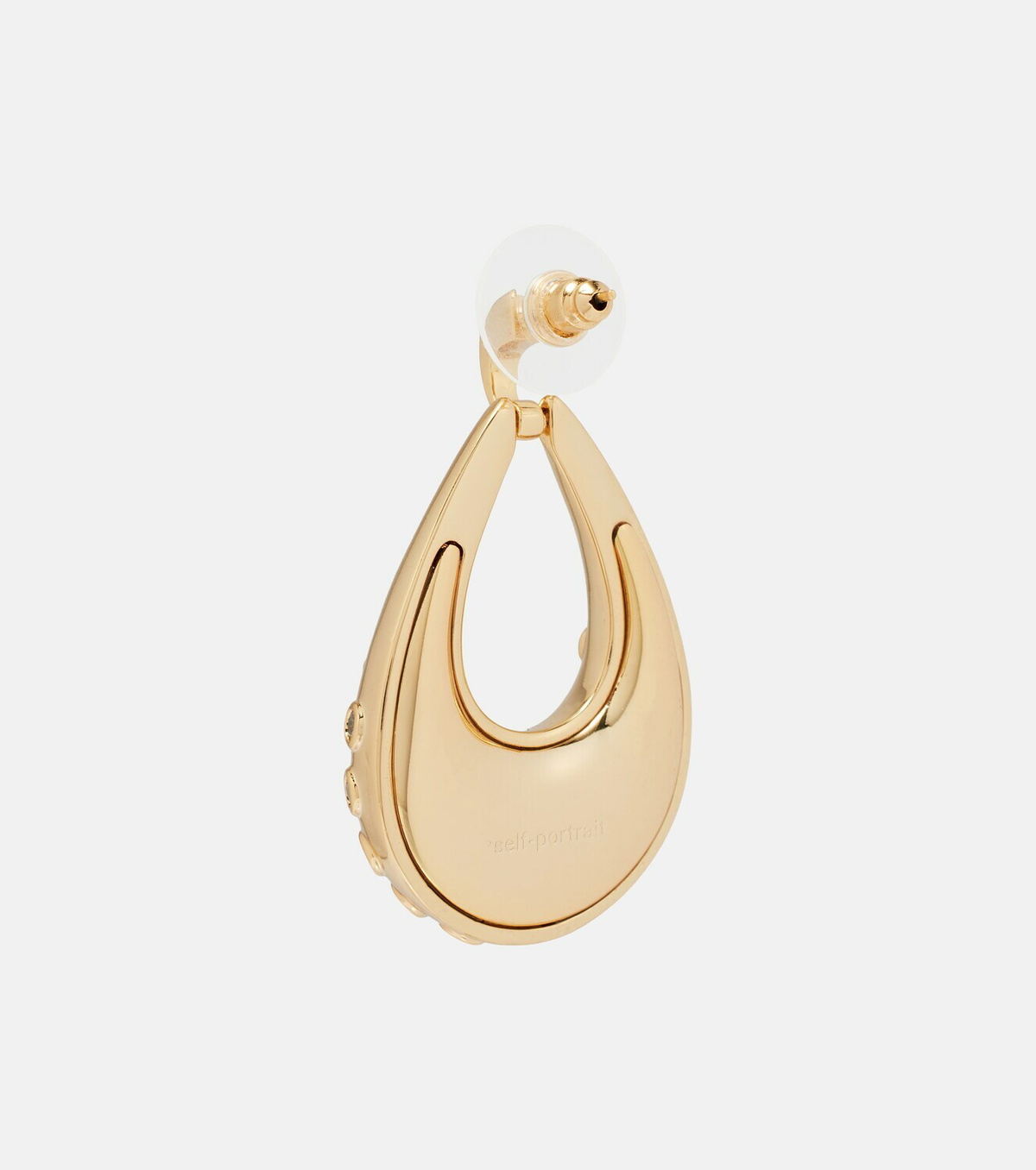 Self-Portrait Crystal-embellished hoop earrings