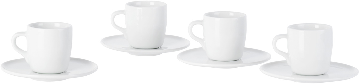 Alessi Itsumo Espresso Cup & Saucer Set, 4 pcs