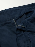 Rubinacci - Manny Straight-Leg Pleated Cotton-Twill Trousers - Blue