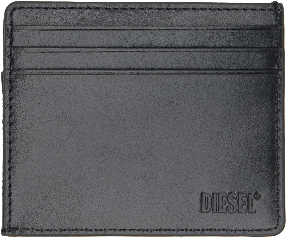 Diesel Black 1dr Card Holder