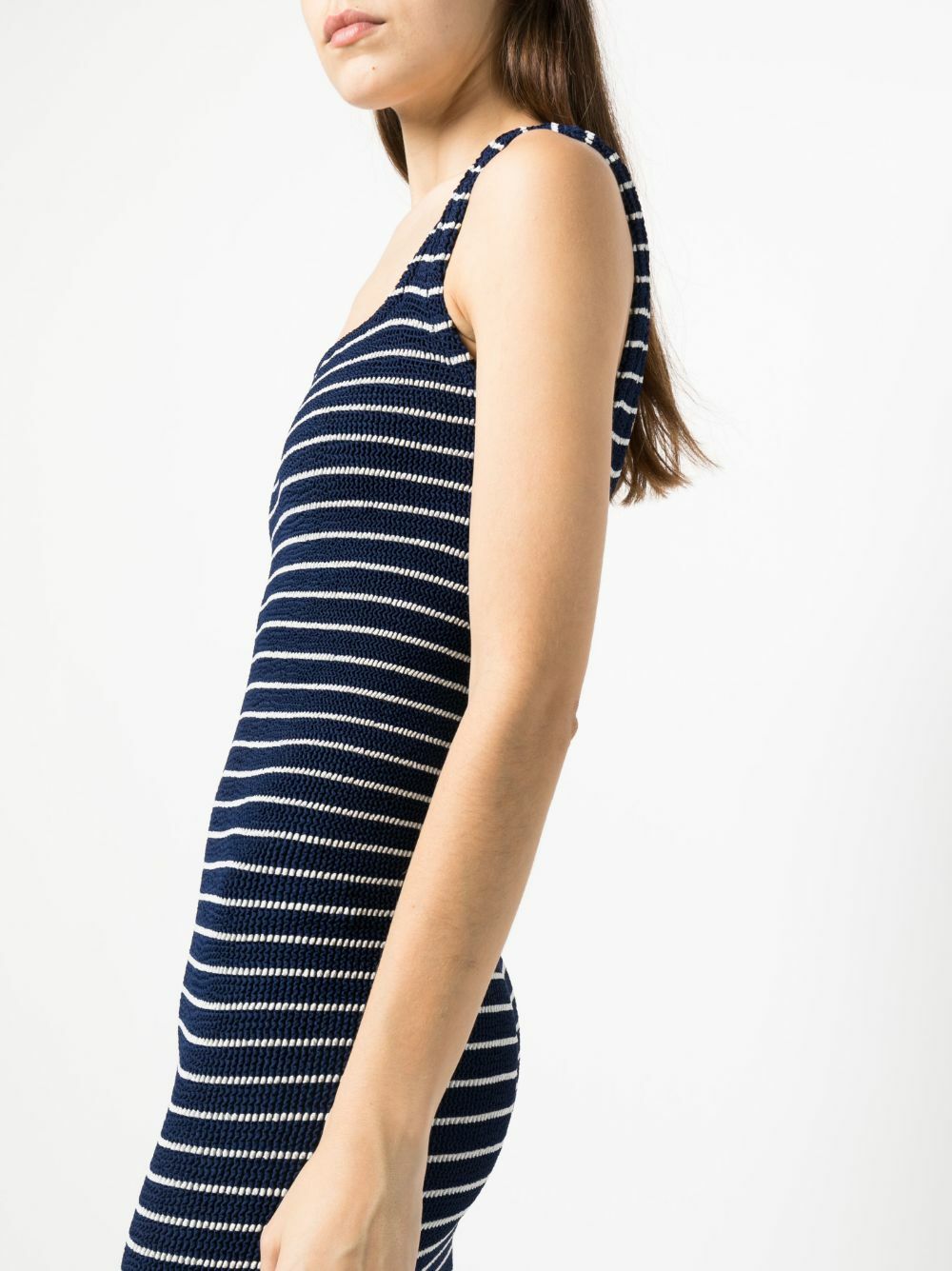 Hunza G Blue Striped Tank Dress Hunza G Hunza G Blue Striped Tank Dress Hunza G