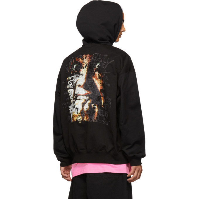 Doublet Black Horror Embroidery Hoodie Doublet