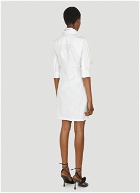Extended Collar Shirt Dress in White