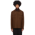 Brioni Brown Wool Double Overshirt