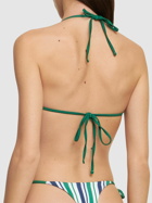 CASABLANCA Striped Tech Jersey Triangle Bikini Top