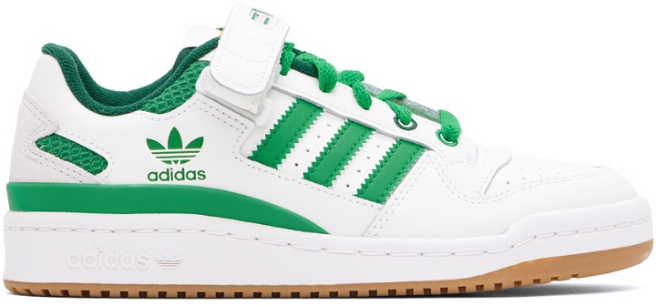 Photo: adidas Originals White & Green Forum Low Sneakers