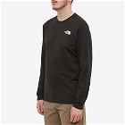 The North Face Men's Long Sleeve Red Box T-Shirt in Black
