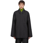 Keenkee Black Drop Shoulder Coat