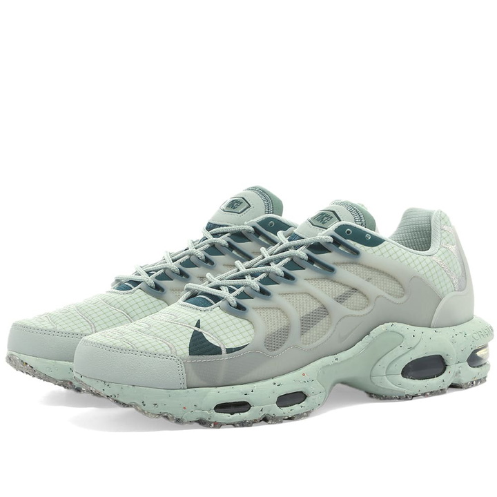 Photo: Nike Men's Air Max Terrascape Plus Sneakers in Grey Haze/Dark Teal Green