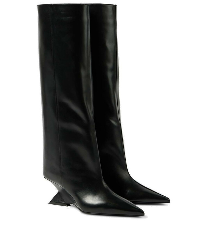 Photo: The Attico Cheope leather knee-high boots