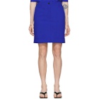 Nina Ricci Blue Bonded Jersey Miniskirt