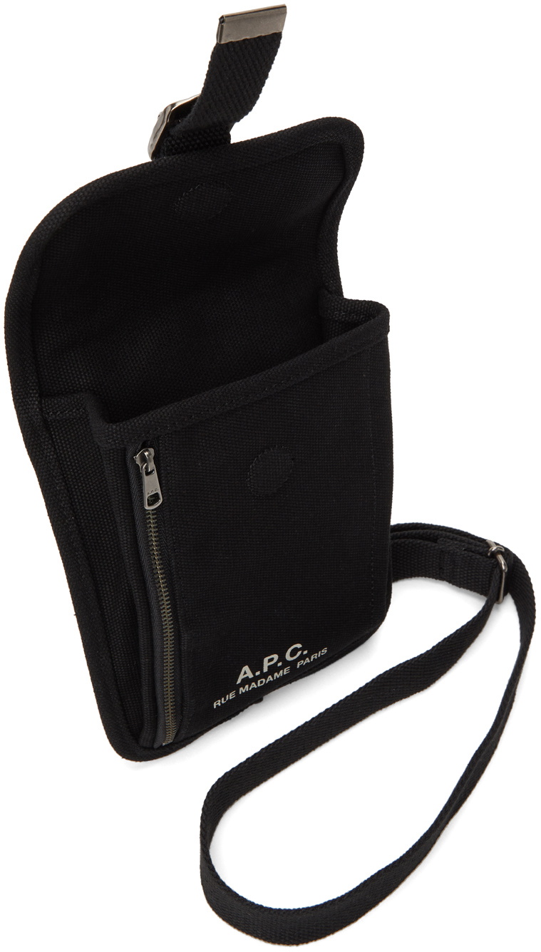 A.P.C. Black Canvas Recuperation Messenger Bag A.P.C.