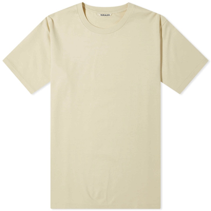 Photo: Auralee Men's Luster Plaiting T-Shirt in Ivory