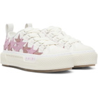 AMIRI White & Pink Stars Court Low Sneakers