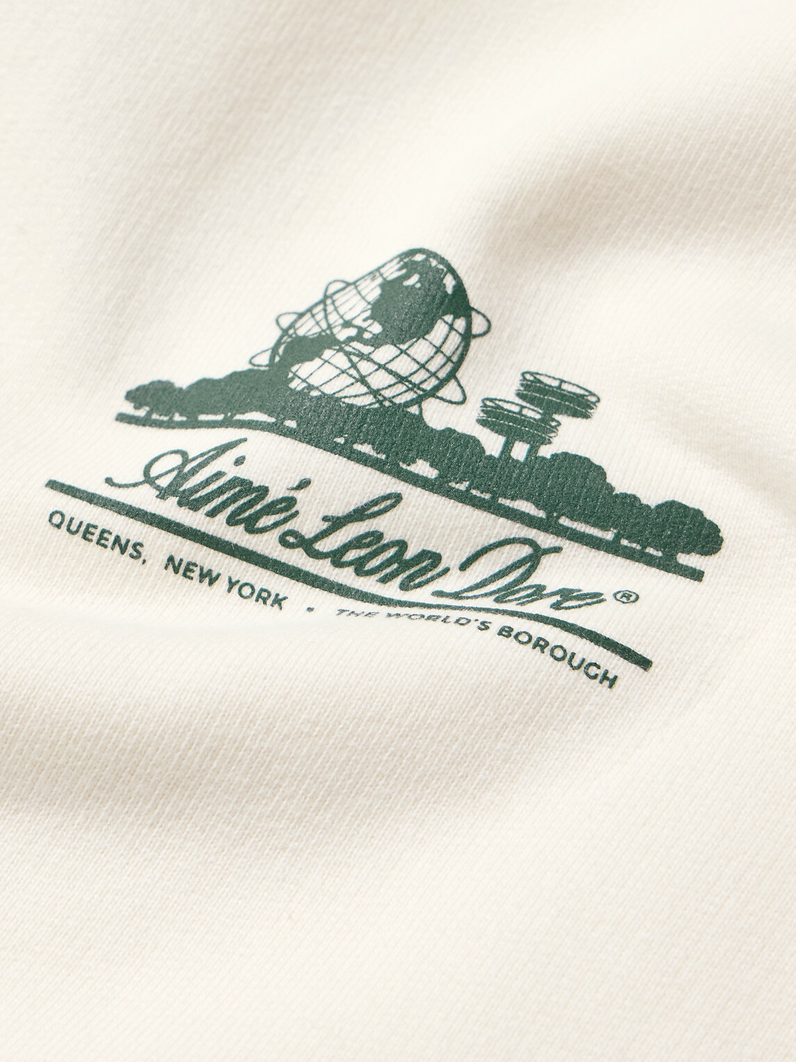 Aimé Leon Dore - Unisphere Logo-Print Cotton-Jersey Hoodie - Neutrals