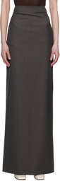 AARON ESH Gray Pencil Maxi Skirt