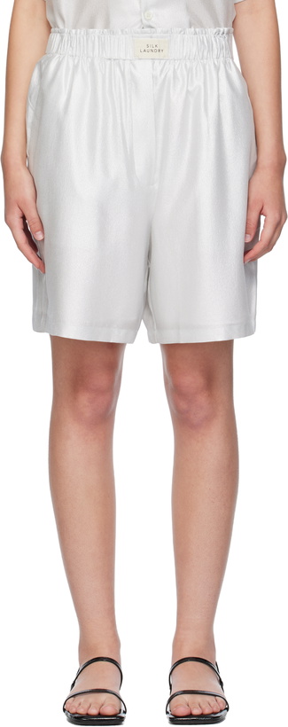 Photo: Silk Laundry Silver Boxer Shorts