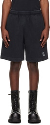 VETEMENTS Black Biker Cross Logo Shorts
