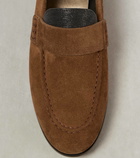 Brunello Cucinelli Monili-embellished suede loafers