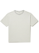 Ninety Percent - Striped Organic Cotton-Jersey T-Shirt - Neutrals