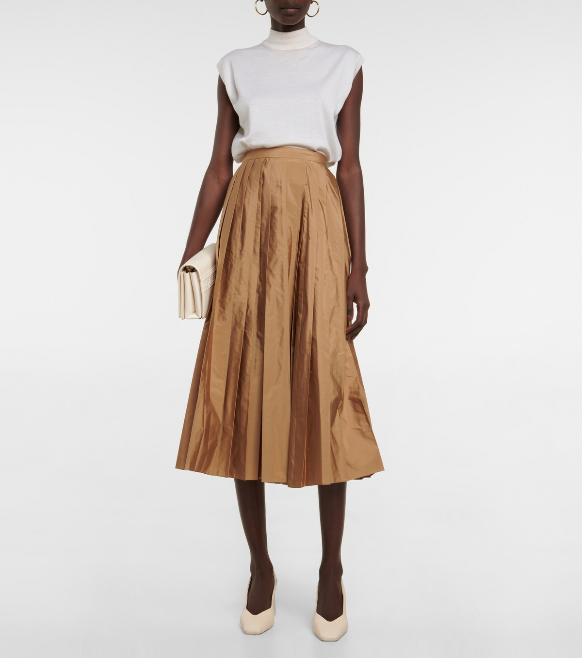 Mara Textured Lace Midi Skirt main image 1
