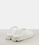 Prada Leather-trimmed thong sandals
