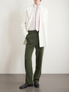 The Elder Statesman - Tapered Wool, Silk and Cashmere-Blend Trousers - Green