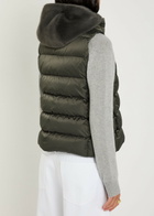 Herno Quilted Hooded Shell and Faux fur Gilet Dark Grey