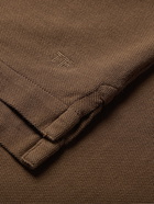 TOM FORD - Garment-Dyed Cotton-Piqué Polo Shirt - Brown