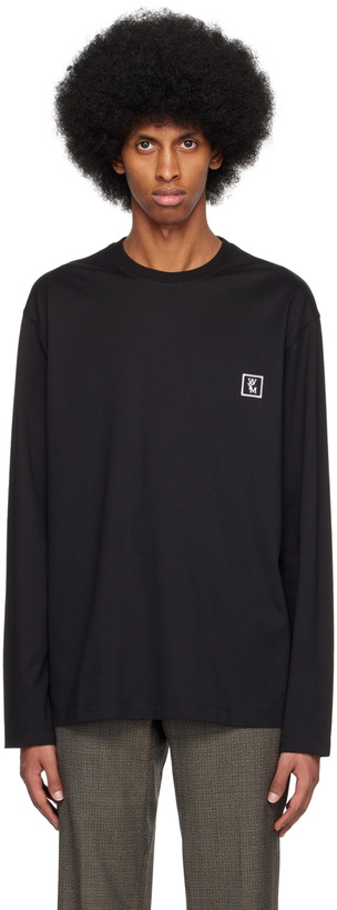 Photo: Wooyoungmi Black Printed Long Sleeve T-Shirt