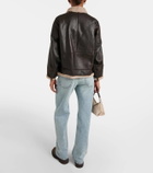 Brunello Cucinelli Shearling-lined leather jacket
