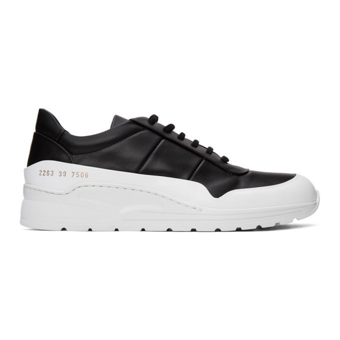 Photo: Common Projects Black and White Cross Trainer Sneakers
