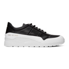 Common Projects Black and White Cross Trainer Sneakers