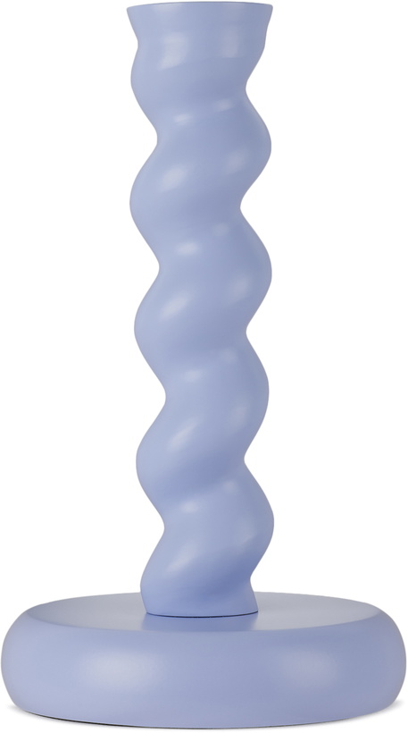 Photo: POLSPOTTEN Blue Twister M Candle Holder