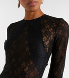 The Attico Floral lace cocktail dress