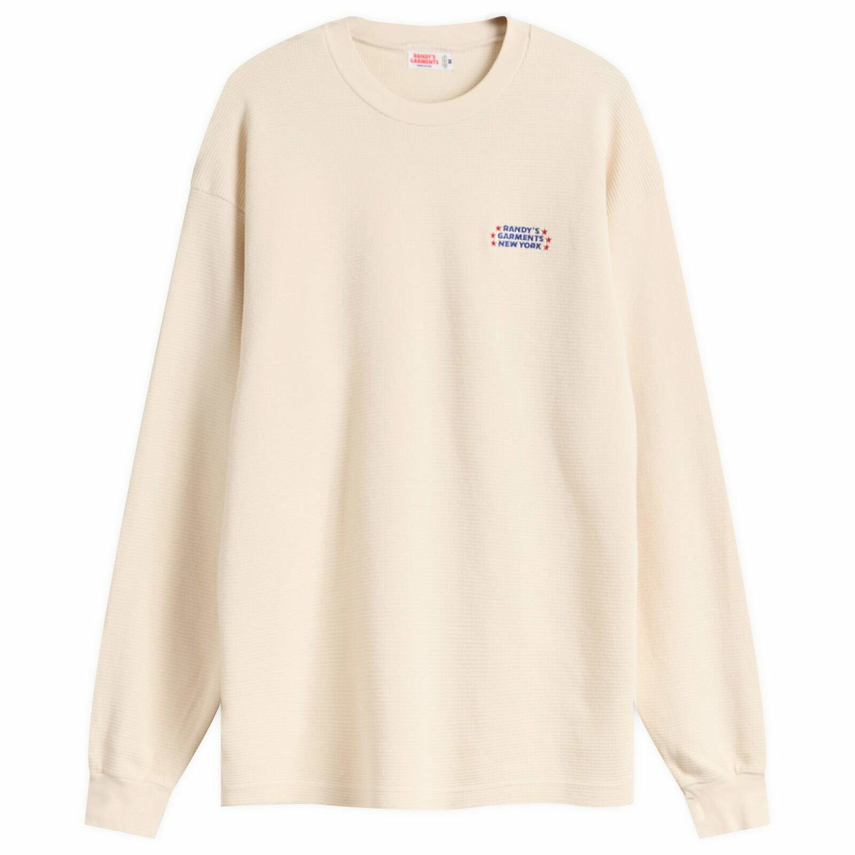 Randy's Garments Men's Randy’s Garments  Heavyweight Thermal Crew Neck Sweatshirt in Natural