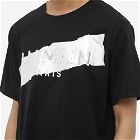 Balmain Men's Foil Tape T-Shirt in Noir/Blanc/Argent