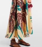 Johanna Ortiz Floral linen midi dress