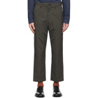 Junya Watanabe Brown Striped Trousers