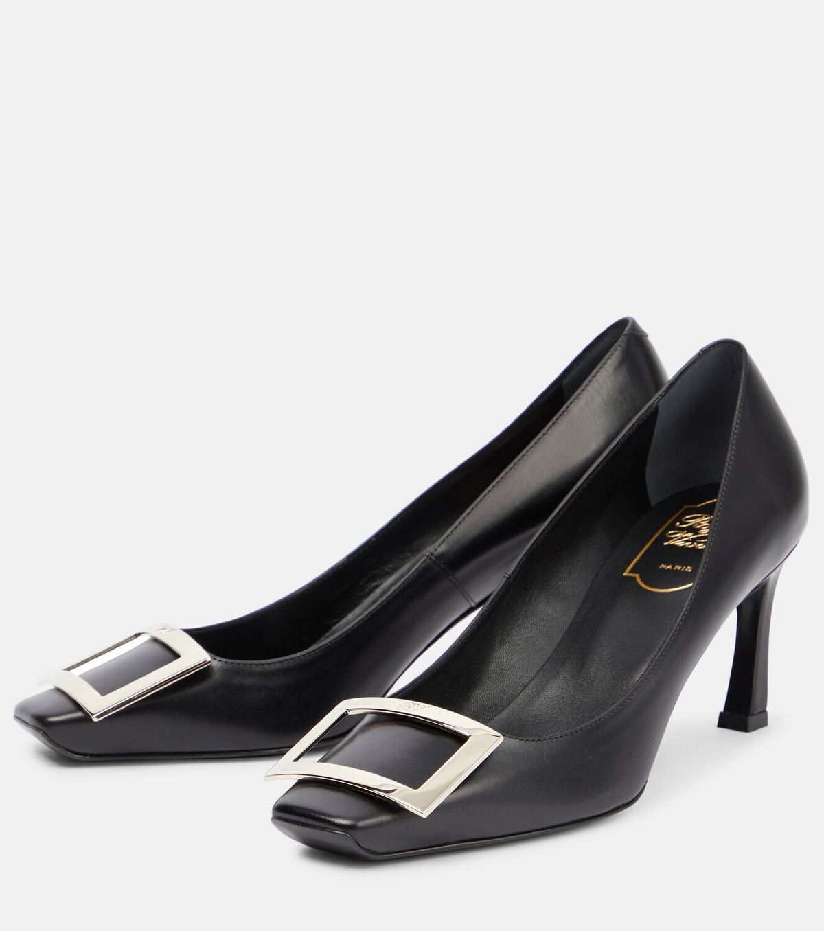 roger vivier belle vivier trompette leather pumps
