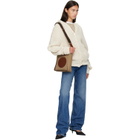 Stella McCartney Khaki Logo Square Crossbody Bag
