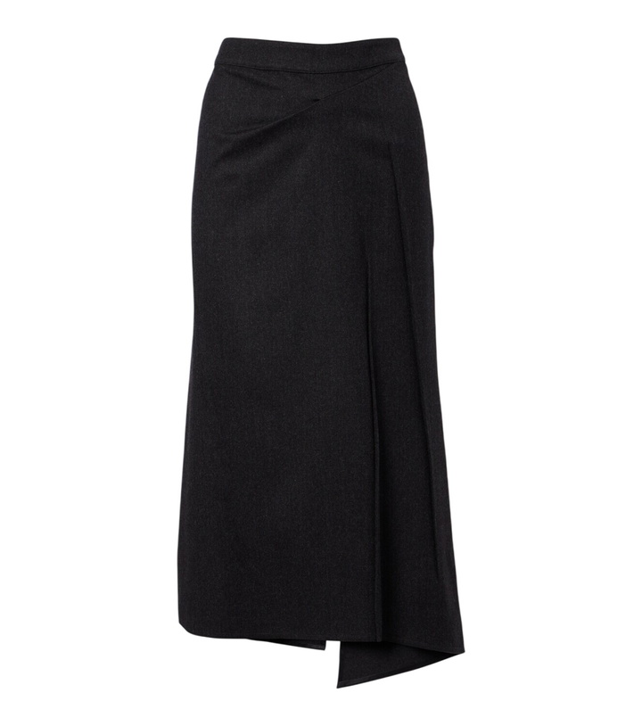Photo: Victoria Beckham Draped virgin wool midi skirt