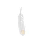 First Arrows Men's Feather 18K Medium Pendant in Silver