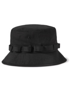 WTAPS - Appliquéd Cotton-Canvas Bucket Hat - Black