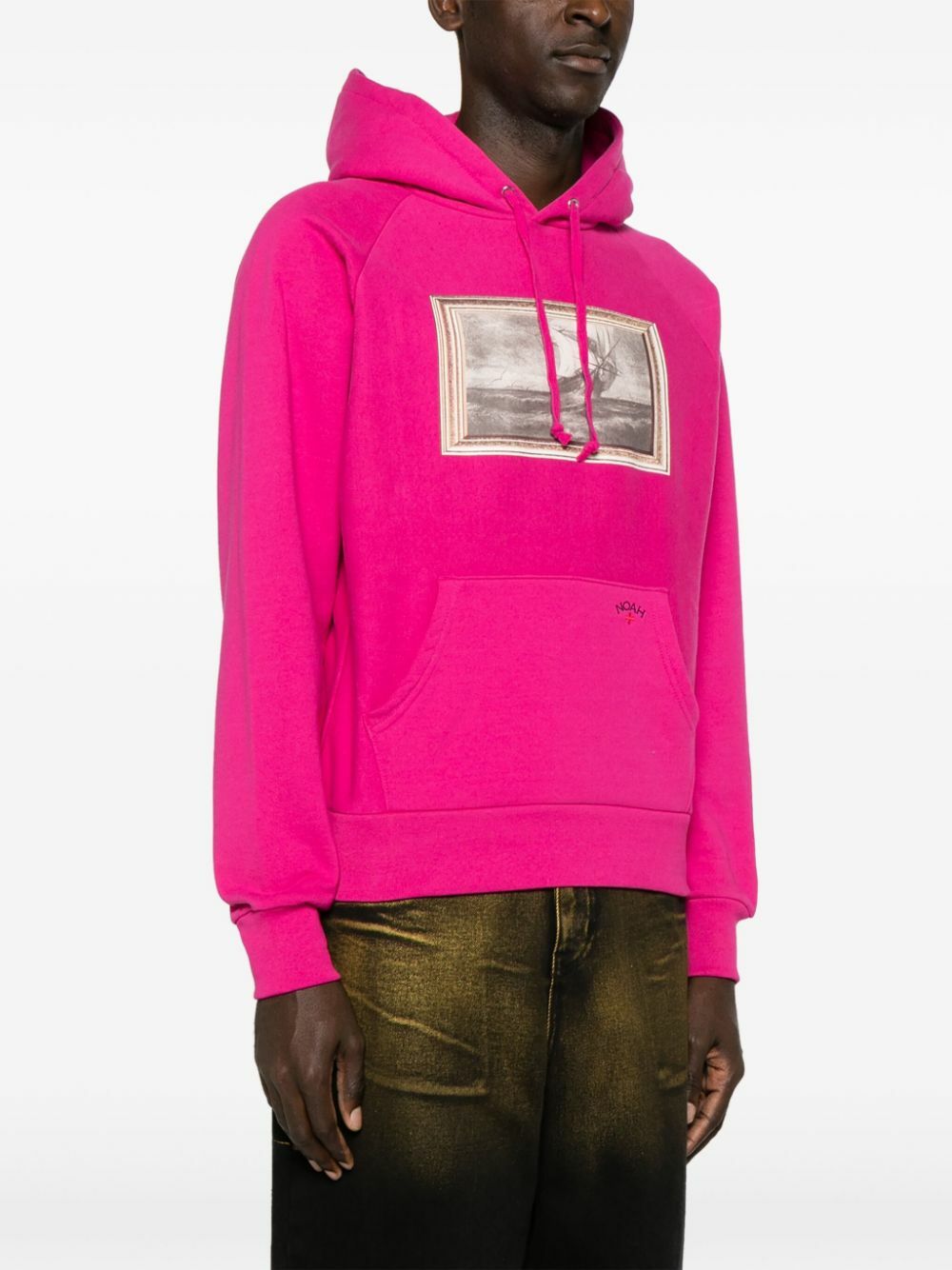 NOAH NY X The Cure Pink Printed Cotton Hoodie Noah NYC